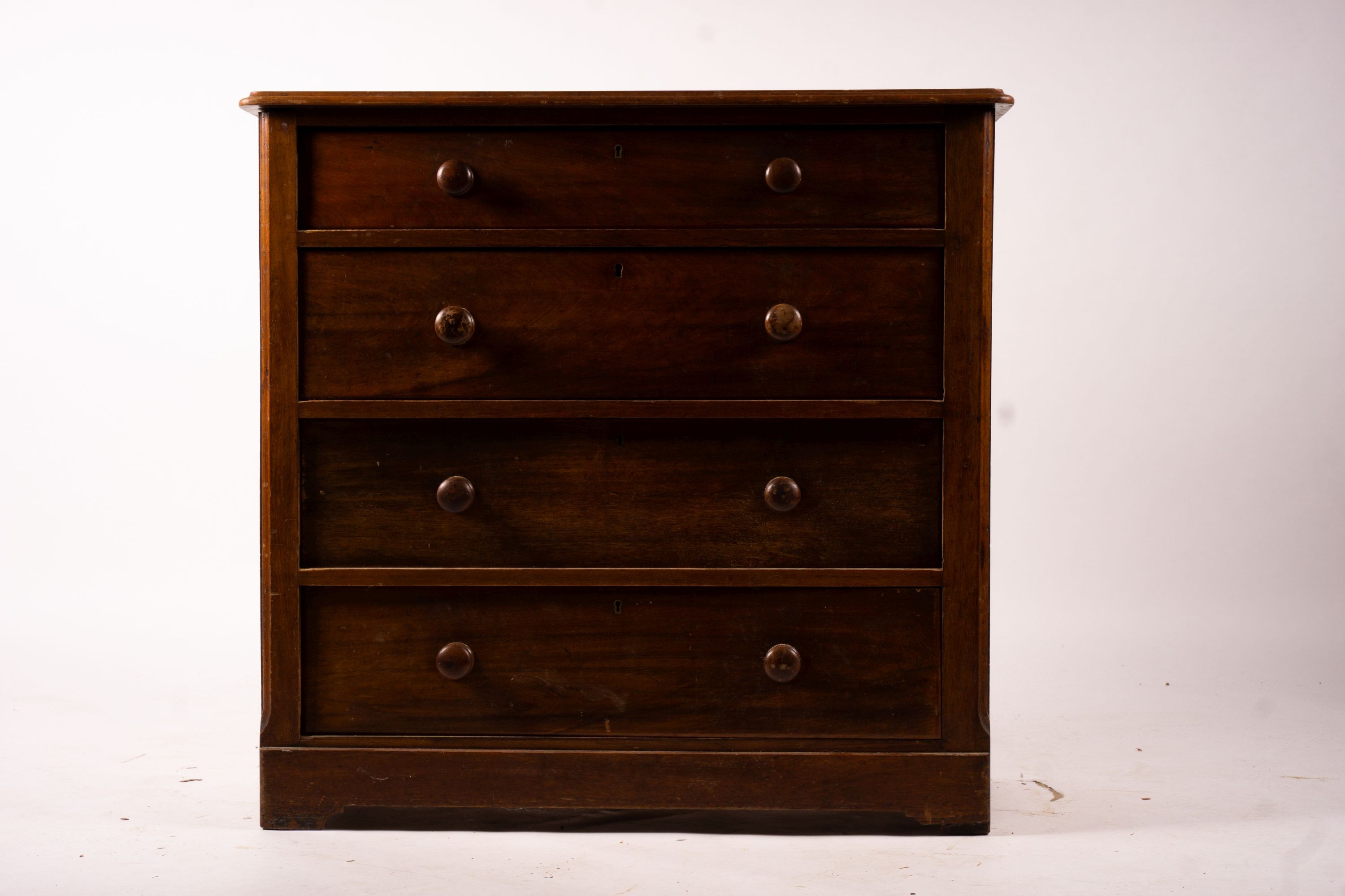 A pair of Victorian walnut chests, width 102cm, depth 49cm, height 99cm